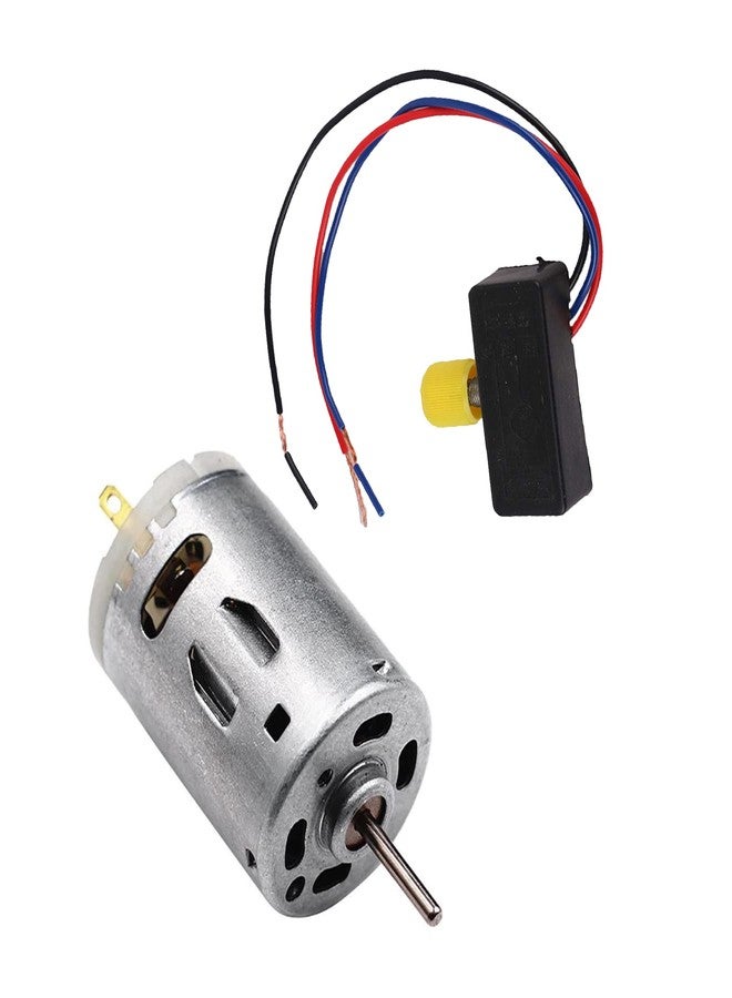 SYMFONIA 12v 365 DC Motor 12000rpm High Speed for DIY Project Kits RS-365 Multipurpose Brushed Motor 13000rpm High RPM with PWM DC Motor Speed Controller - Image 1